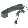 DIGITUS Combiné téléphonique USB, noir, Plug-and-Play, pour