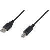 DIGITUS Câble de raccordement USB 2.0, USB-A - USB-B mâle