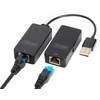 DIGITUS Kit extenseur USB 2.0, adapté pour PoE, noir