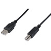 DIGITUS Câble de raccordement USB, USB-A - USB-B mâle, 1,0 m