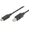 ASSMANN Câble de raccordement USB 2.0, USB-C - USB-B, 1,8 m
