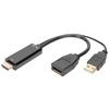 DIGITUS Adaptateur HDMI 4K vers DisplayPort, 0,2 m, noir