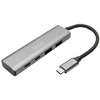 DIGITUS Hub USB-C, 4 ports, 2x USB A + 2x USB-C, gris foncé
