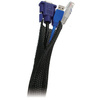 LogiLink Gaine pour câble, en tissu, noir, 1,80 m