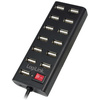 LogiLink Hub USB 2.0, 13 ports, avec interrupteur, noir