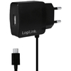 LogiLink Chargeur secteur USB avec câble micro USB intégré