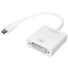 LogiLink Câble adaptateur USB-C - DVI, blanc