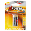 ANSMANN Pile alcaline 'X-Power', Micro AAA, blister de 4