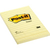 Post-it Bloc-note adhésif, 76 x 76 mm, ligné, jaune