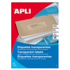 APLI Etiquettes translucides, 105 x 37 mm