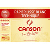 CANSON Papier à dessin Lavis technique, A4, 160 g/m2, blanc