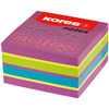 Kores Bloc-note cube, 50 x 50 mm, couleurs fluo, 4 couleurs