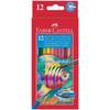 FABER-CASTELL Crayons de couleur KINDER-AQUARELL, étui de 12