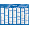 QUO VADIS Calendrier de banque bleu, 135 x 180 mm, 2024