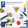 STAEDTLER Kit tendance Lumocolor ART DIY SET avec stickers