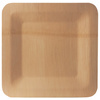 PAPSTAR Assiette en bambou 'pure', carré, 230x230 mm, par 10