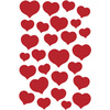 HERMA Sticker MAGIC 'Coeurs rouge et argent', Glittery