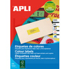 APLI Etiquette d'adresse, 105 x 37 mm, coins droits, rouge