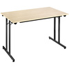 SODEMATUB Table pliante TPMU127HN, 1.200 x 700 mm,hêtre/noir