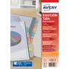 AVERY Intercalaires à onglets, 6 touches, PP, transparent  - 55151