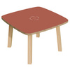 PAPERFLOW Table d'appoint WOODY, en bois massif, rouge