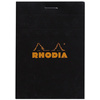 RHODIA Bloc agrafé No. 11, format A7, quadrillé 5x5, noir