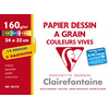 Clairefontaine Papier dessin 'à Grain' couleur, pack promo