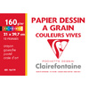 Clairefontaine Papier dessin 'à Grain' couleur, 240 x 320 mm