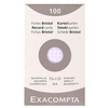EXACOMPTA Fiches bristol, 75 x 125 mm, uni, blanc  - 23981