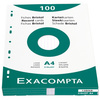 EXACOMPTA Fiches bristol, A4, quadrillé, blanc  - 23990
