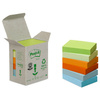 Post-it Bloc-note adhésif Recycling, 76 x 76 mm, 4 couleurs  - 28885