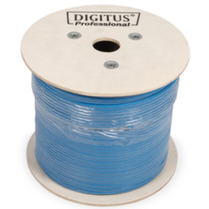 DIGITUS Câble d'installation Cat. 6a, U/UTP, 500 m, bleu