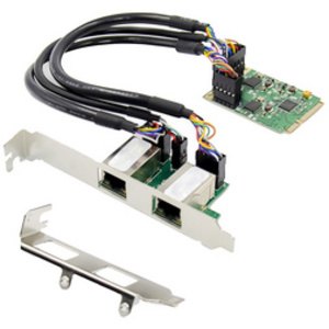 DIGITUS Carte réseau mini PCI Express Dual Gigabit Ethernet