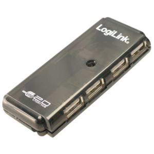 Logilink Hub USB 2.0, 4 ports, anthracite-transparent