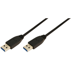 LogiLink Câble USB 3.0, USB-A - USB-A mâle, 1 m, noir