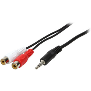 LogiLink Câble audio, 2 x RCA femelle - jack mâle 3,5 mm