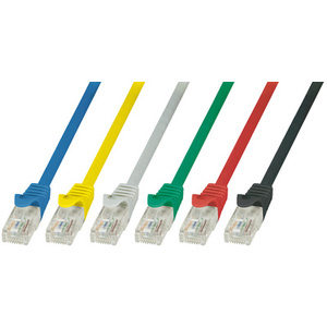 LogiLink Câble patch, Cat. 5e, U/UTP, 0,5 m, bleu, gaine en