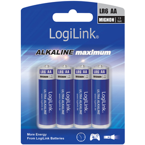 LogiLink Pile alcaline 'Ultra Power', Mignon (AA/LR6)