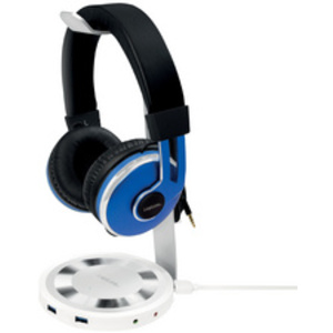 LogiLink Support pour casque audio, en aluminium, argent