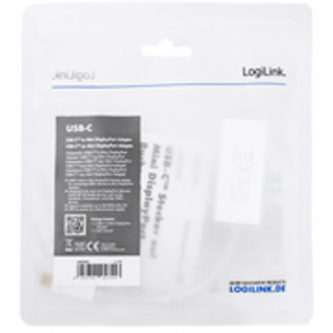 LogiLink Câble adaptateur USB-C - Mini DisplayPort, blanc