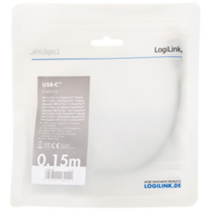 LogiLink Câble adaptateur USB-C - Displayport, noir/gris
