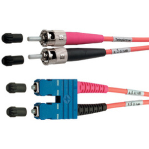 Câble à fibres optiques Telegärtner, 2x ST-mâle - SC-Duplex