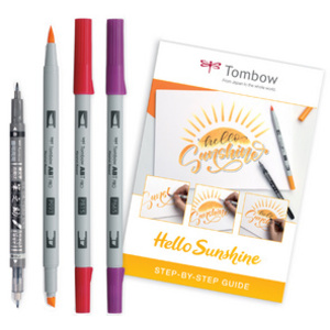 Tombow Set Lettering Sunny, 5 pièces