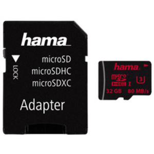 hama Carte mémoire Micro SecureDigital HC, classe 3, 32 Go