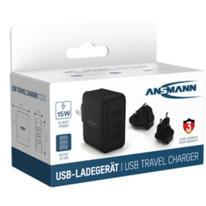 ANSMANN Chargeur USB Travel Charger TC315, 3x USB-A