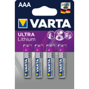 VARTA Pile au lithium Ultra Lithium, Micro (AAA), pack de 2