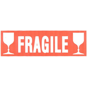 APLI Etiquette de signalisation 'FRAGILE', écriture blanche