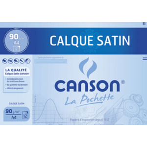CANSON Papier calque satin, A4, 90 g/m2  - 92467