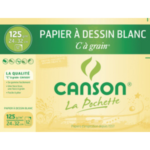 CANSON Papier à dessin 'C' à grain, 320 x 240 mm, 224 g/m2  - 92983