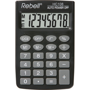 Rebell Calculatrice de poche HC 108, noir